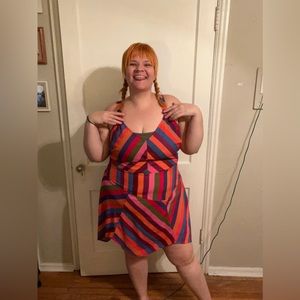 Rainbow Striped Dress